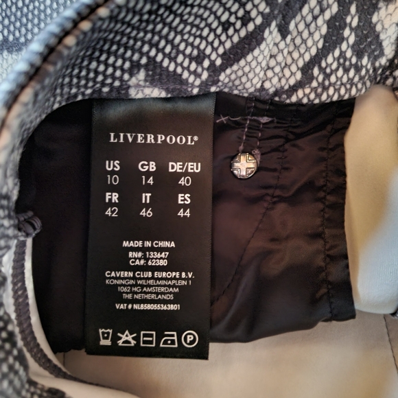 Liverpool Python Snake Print Pull On Pants Size 10 - Picture 6 of 7